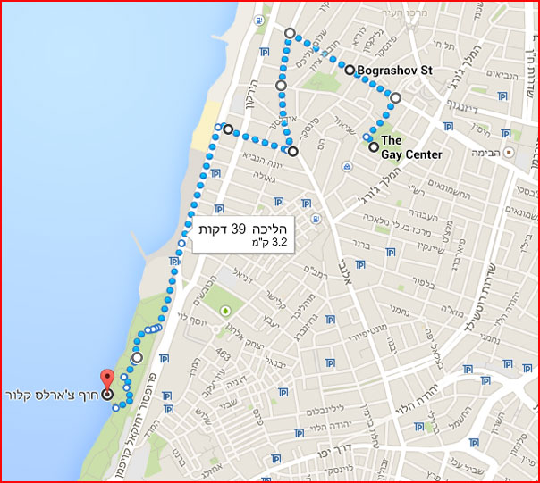 מצעד הגאווה 2014 בתל אביב, מפה ומסלול