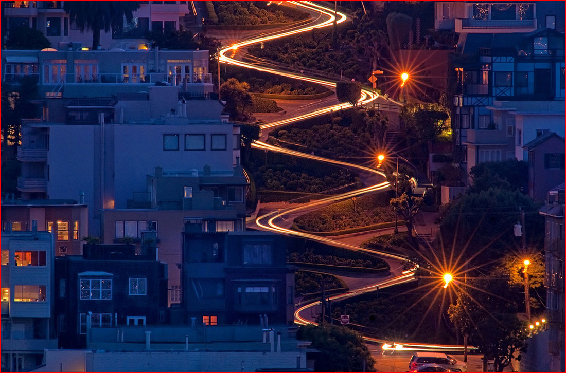הכביש הכי מפותל בסן-פרנסיסקו (וידאו)